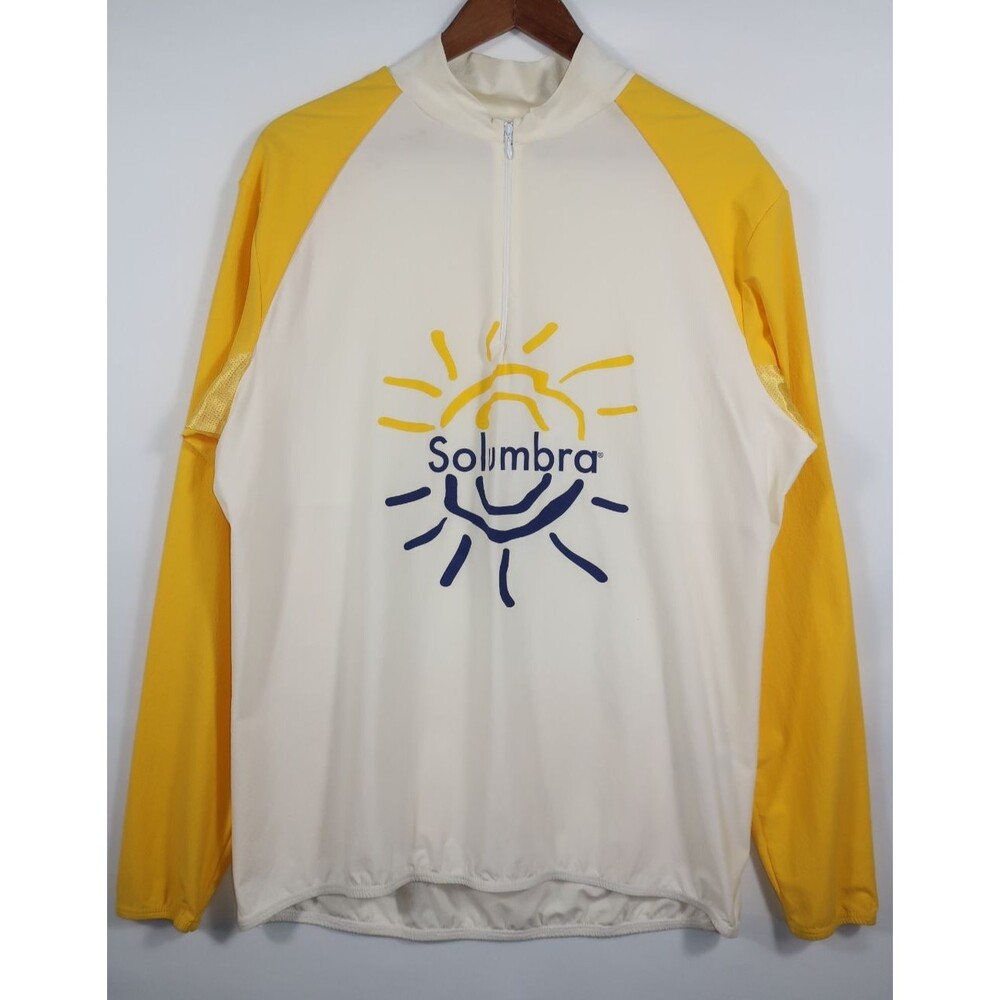 Solumbra Men's Cycling Shirt Jacket SPF Sun Protection Size XL 1/4 Zip #1066